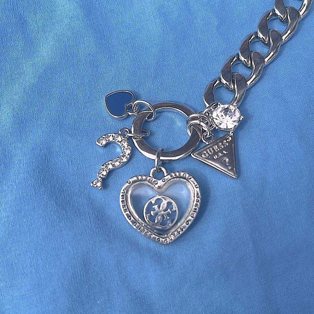 Vintage Guess Silver Charm Bracelet